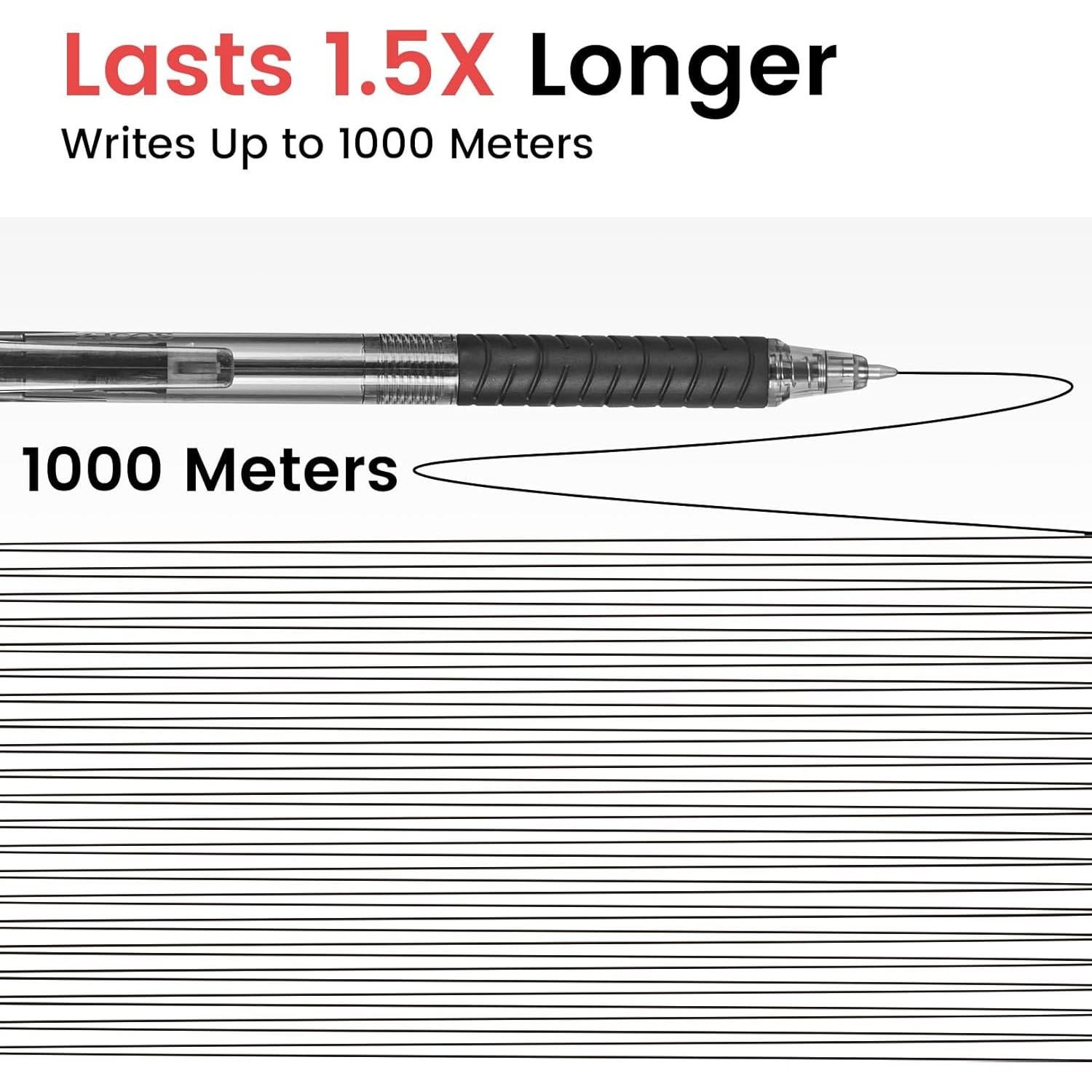 Bolígrafos de Tinta de Bola Sooeez 24 Unidades 1.0mm Negro