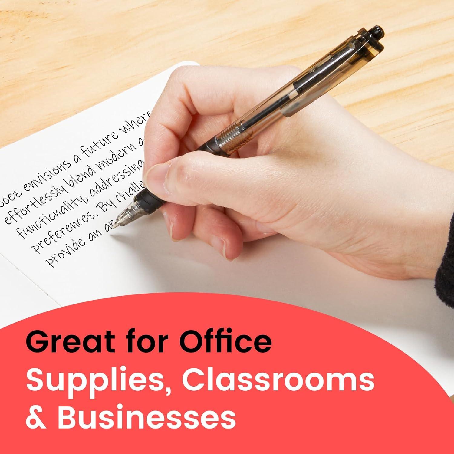 Bolígrafos de Tinta de Bola Sooeez 24 Unidades 1.0mm Negro