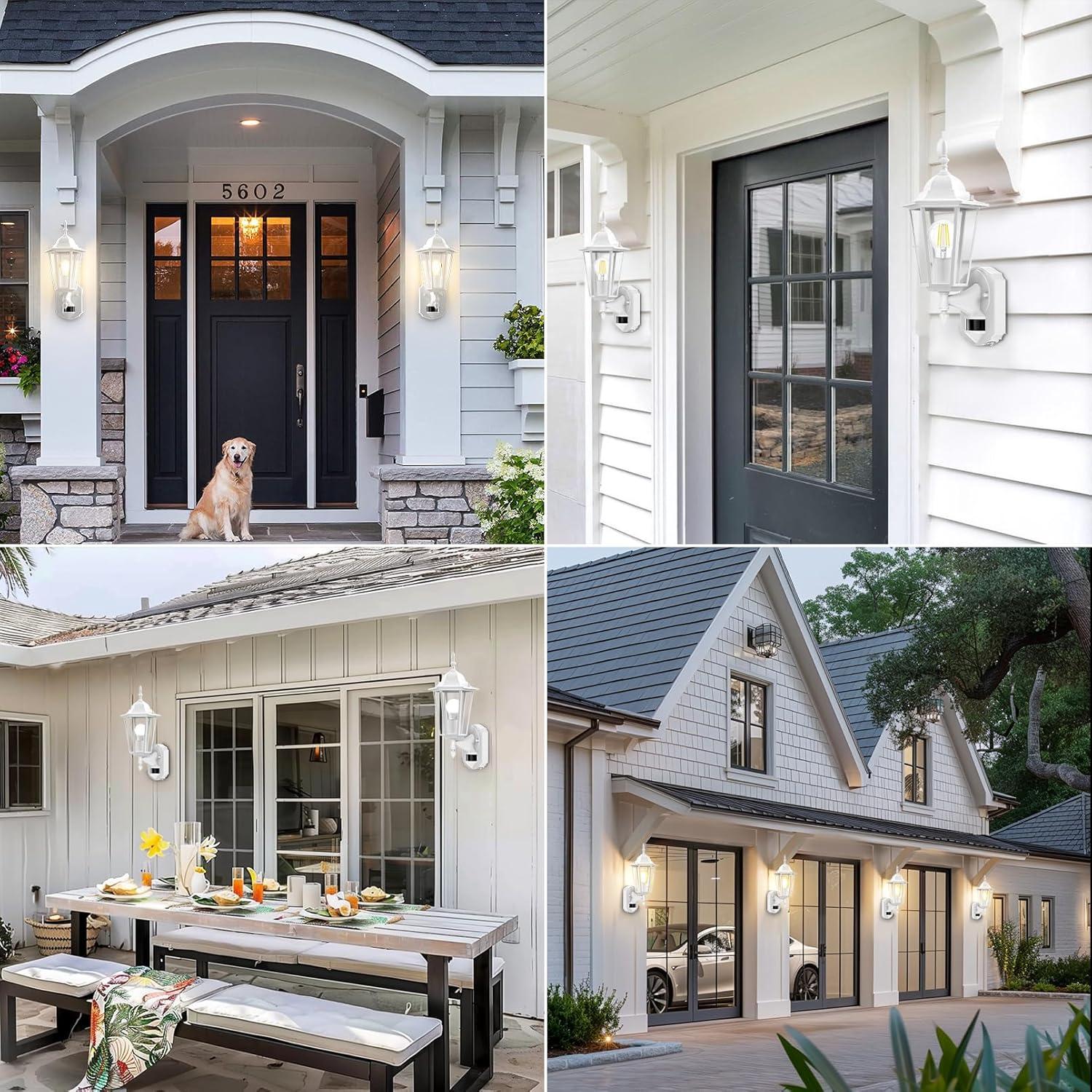 Lamomo Luz de Sensor de Movimiento Exterior 12.7x10.16cm Blanca