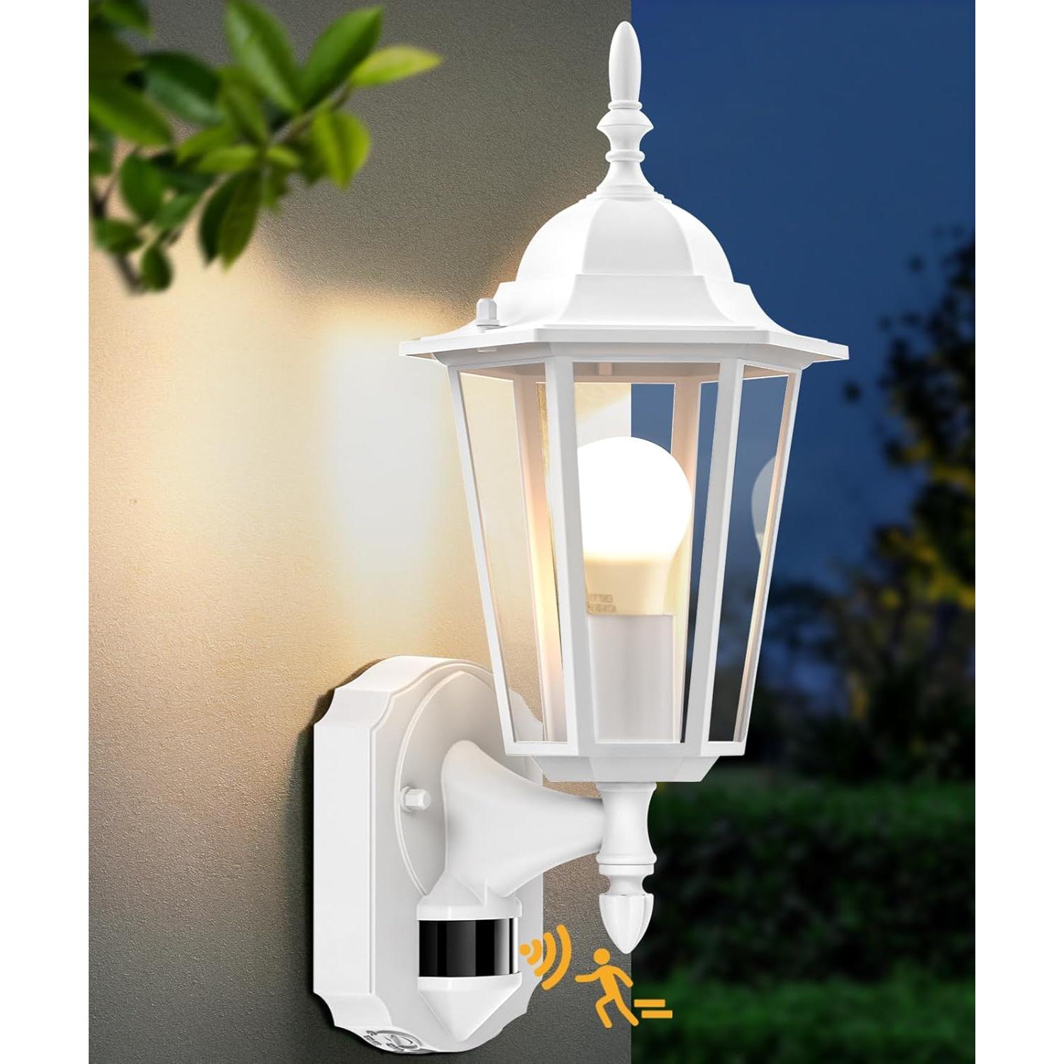 Lamomo Luz de Sensor de Movimiento Exterior 12.7x10.16cm Blanca