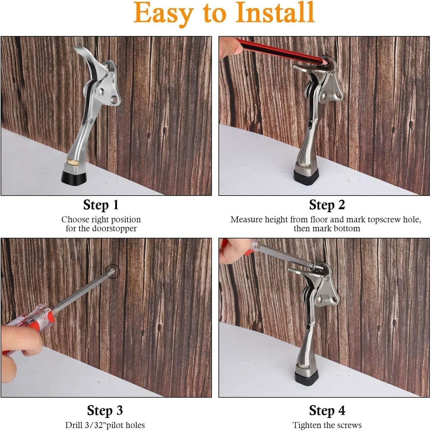 Tope de Puerta Gotega 10.16 cm Ajustable 2 Paquetes Bronce