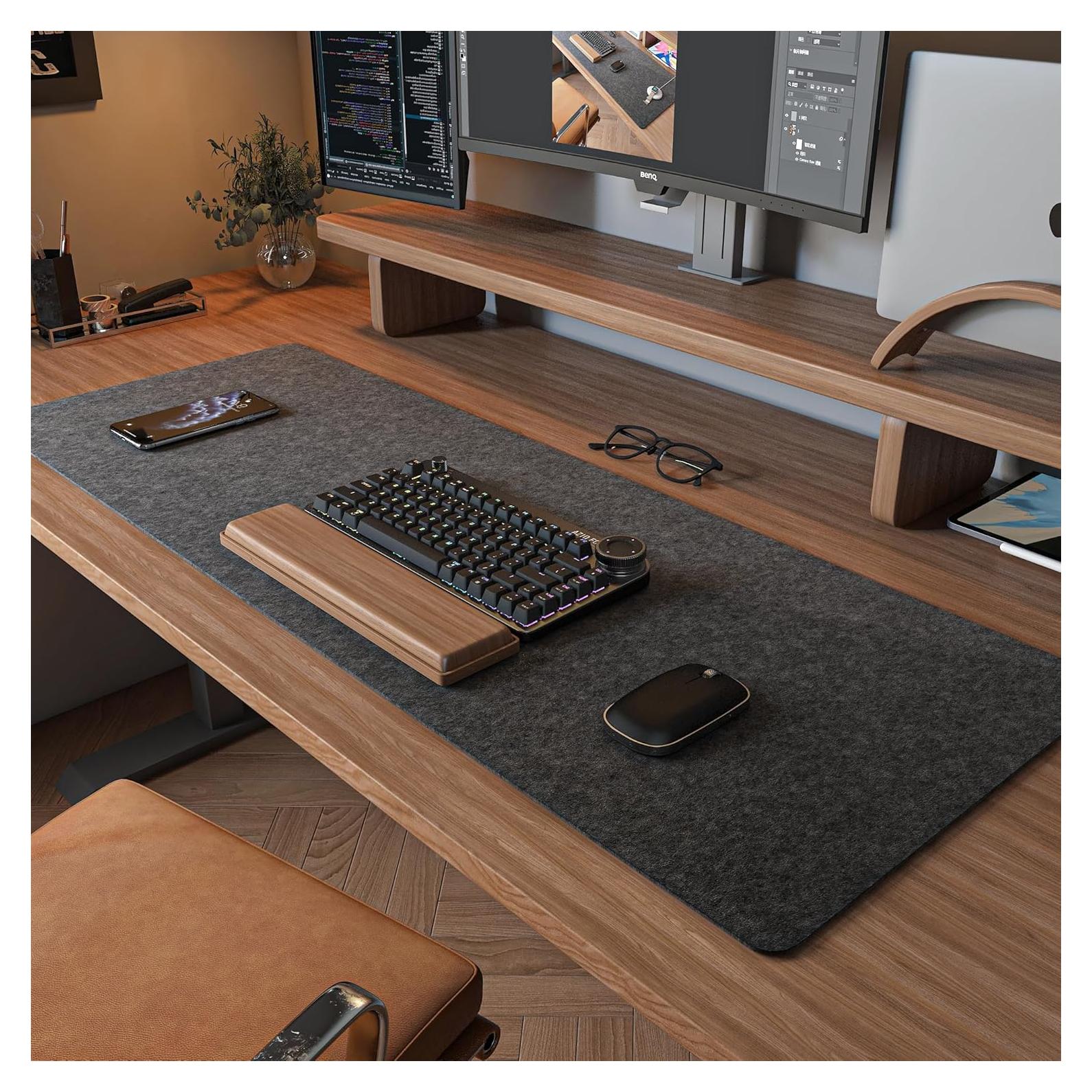 Alfombrilla de Escritorio Fieltro DAWNTREES 90x30cm Gris Oscuro