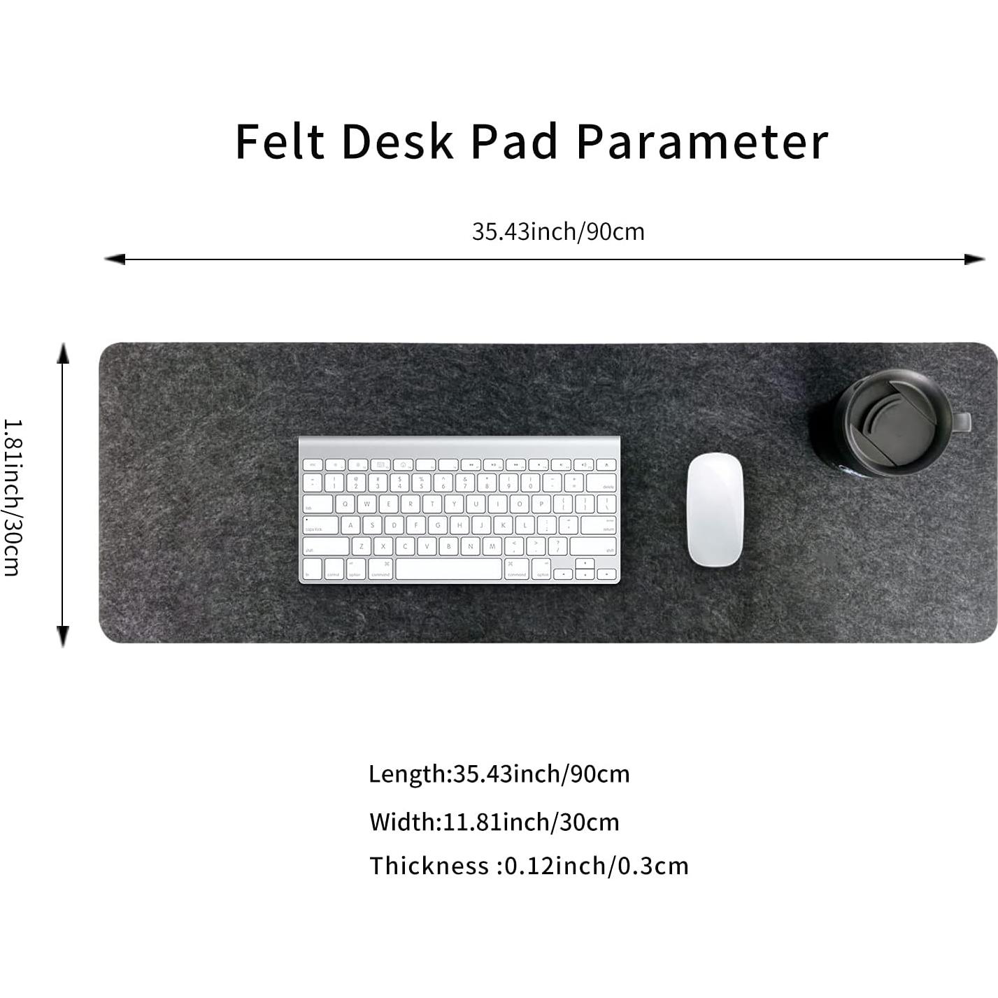 Alfombrilla de Escritorio Fieltro DAWNTREES 90x30cm Gris Oscuro