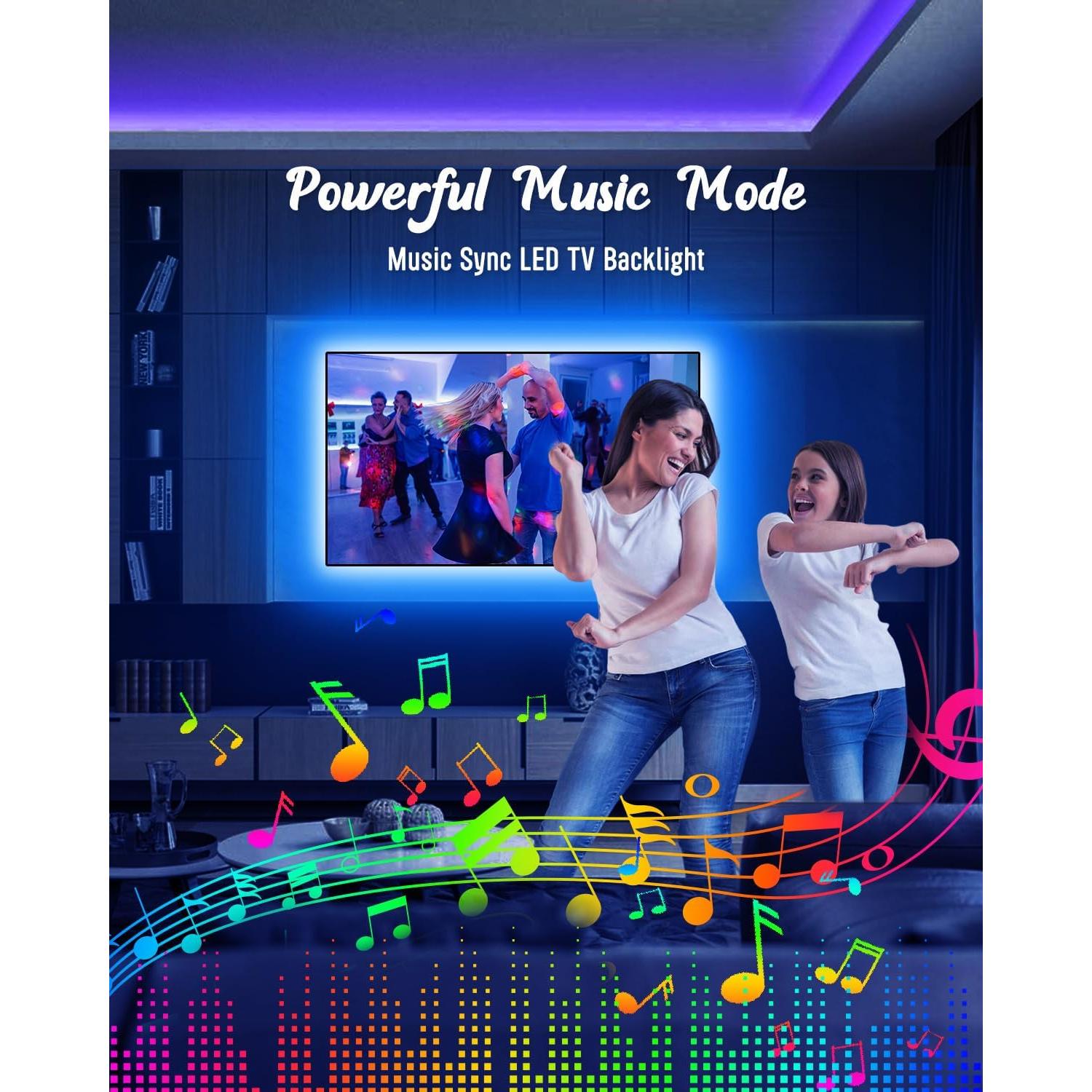 Cinta LED RGB Daymeet 9.8ft para TV 32-60" con Control Remoto