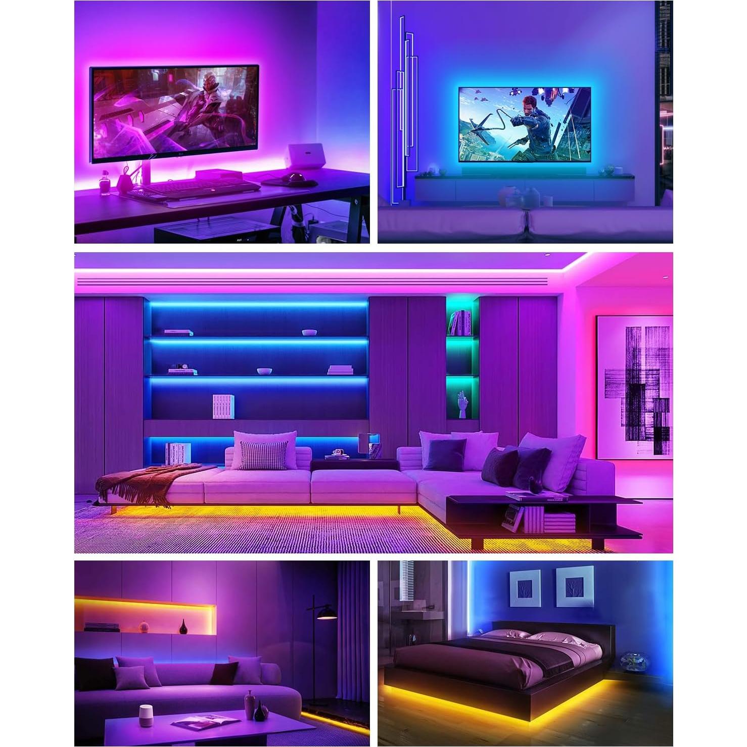 Cinta LED RGB Daymeet 9.8ft para TV 32-60" con Control Remoto