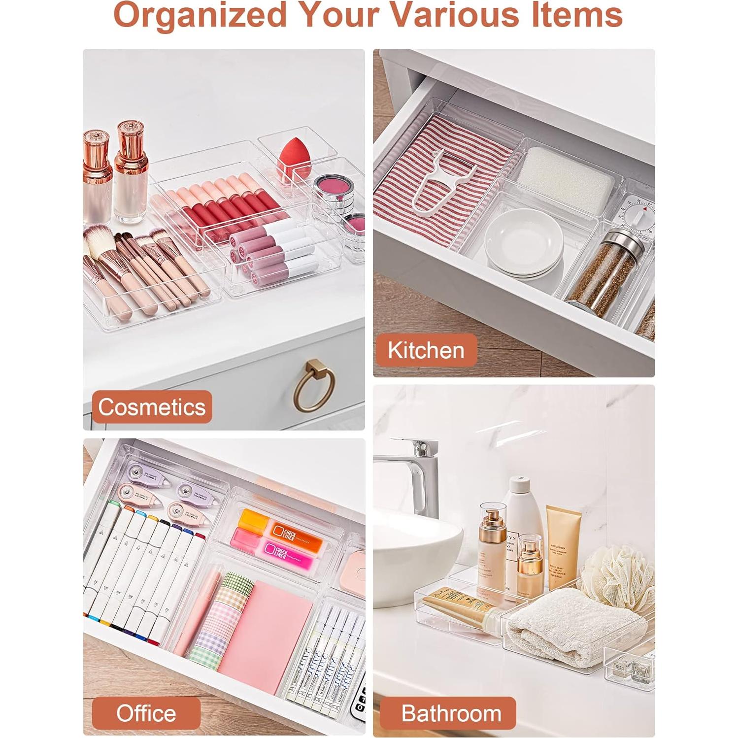 Organizador de Cajones SMARTAKE 13 Piezas Transparente