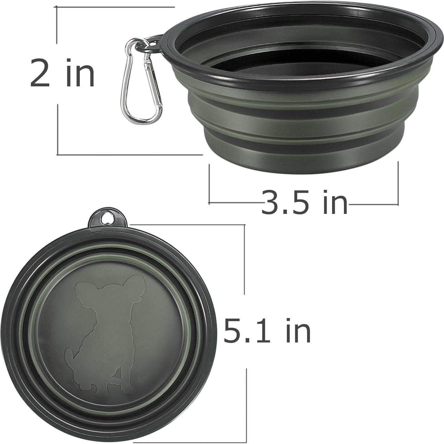 Cuencos Plegables para Perros COMSUN, 2 Tazas 355 ml