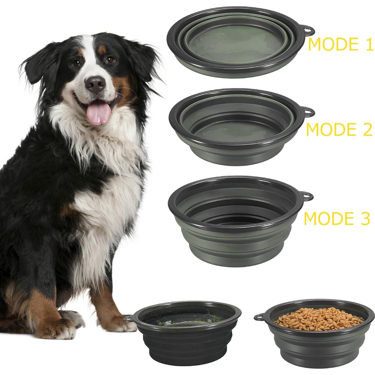Cuencos Plegables para Perros COMSUN, 2 Tazas 355 ml