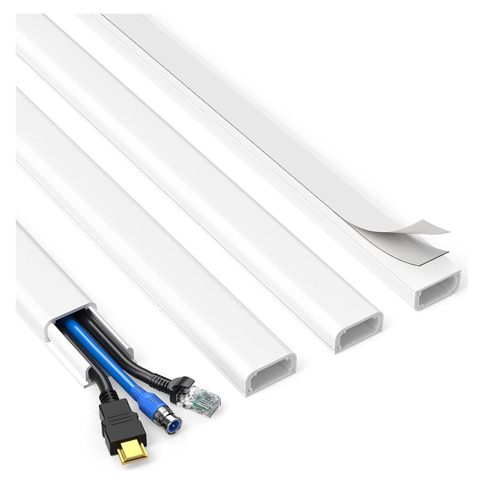 Cubierta de Cables Delamu 159.5 cm Blanca para TV