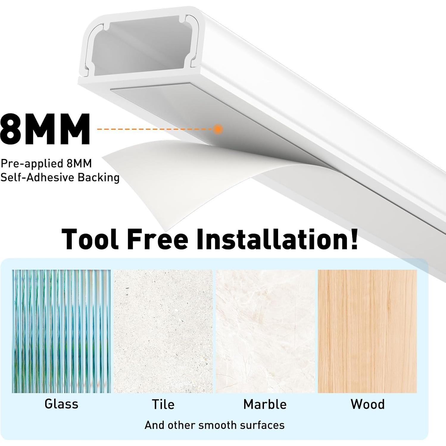 Cubierta de Cables Delamu 159.5 cm Blanca para TV