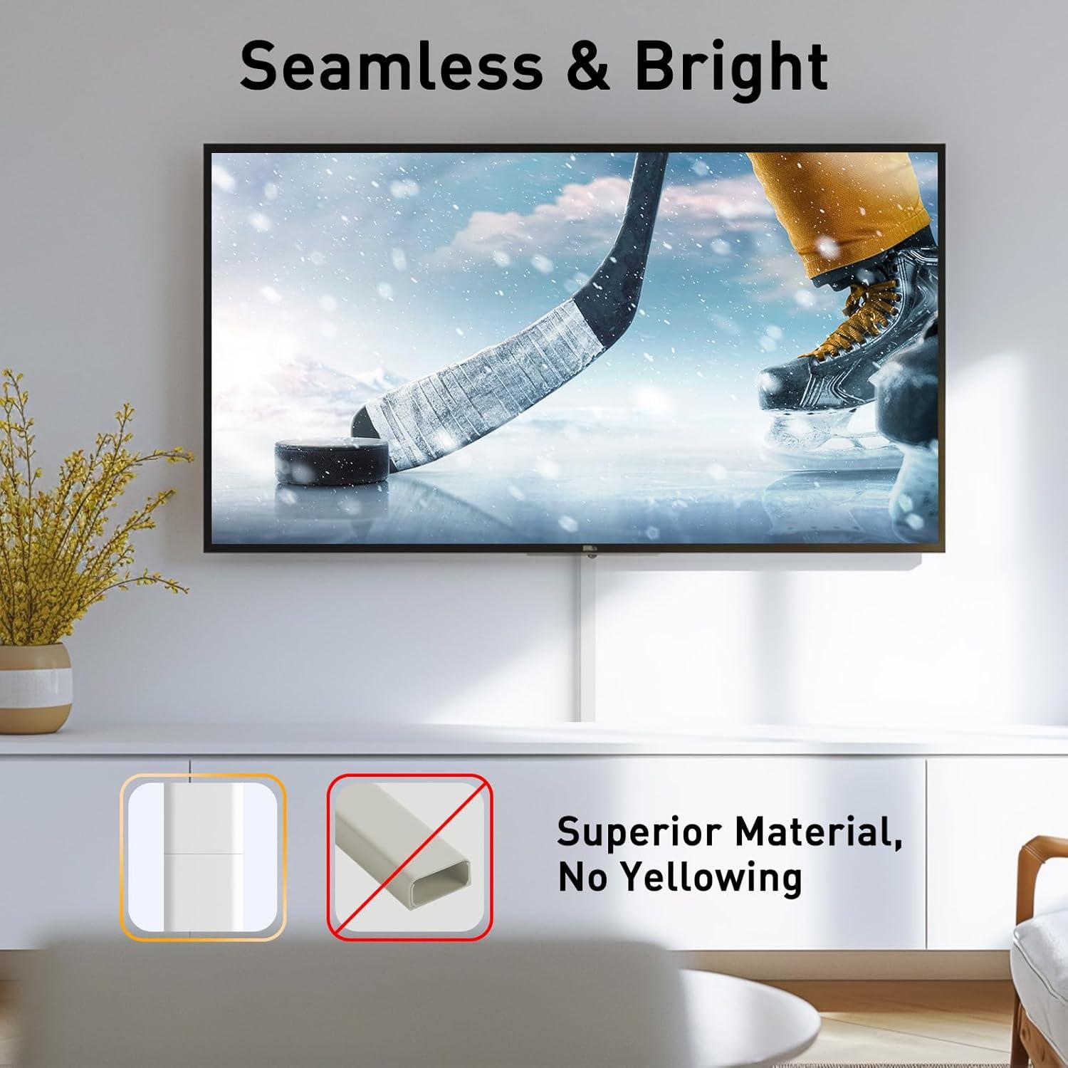 Cubierta de Cables Delamu 159.5 cm Blanca para TV