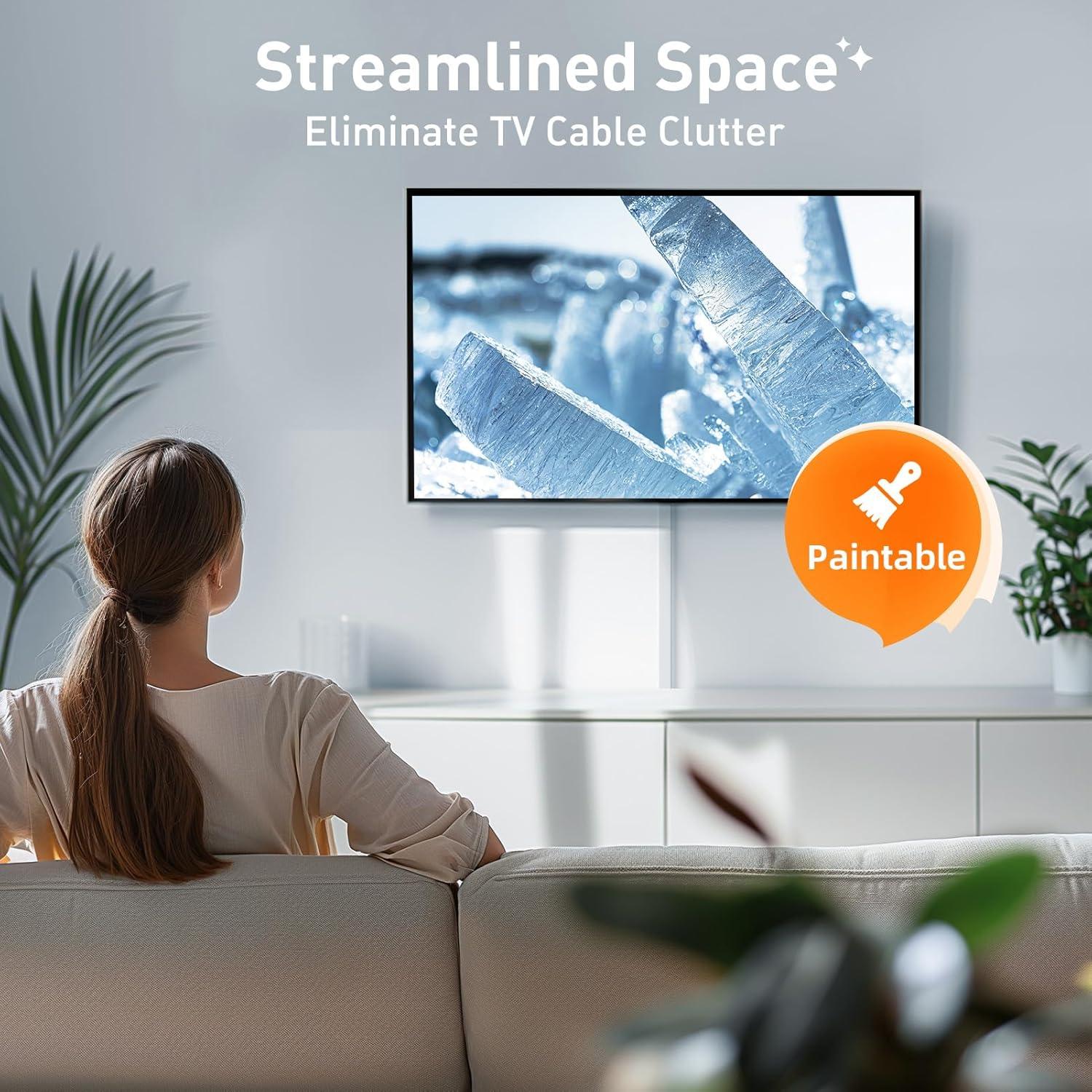 Cubierta de Cables Delamu 159.5 cm Blanca para TV