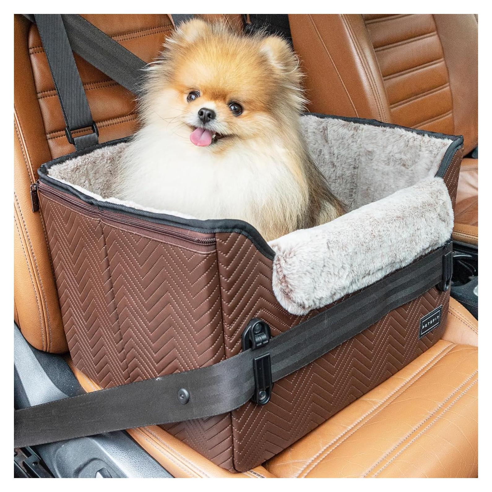 Asiento de Coche para Perros PETSFIT Marrón 40.6x33.0cm