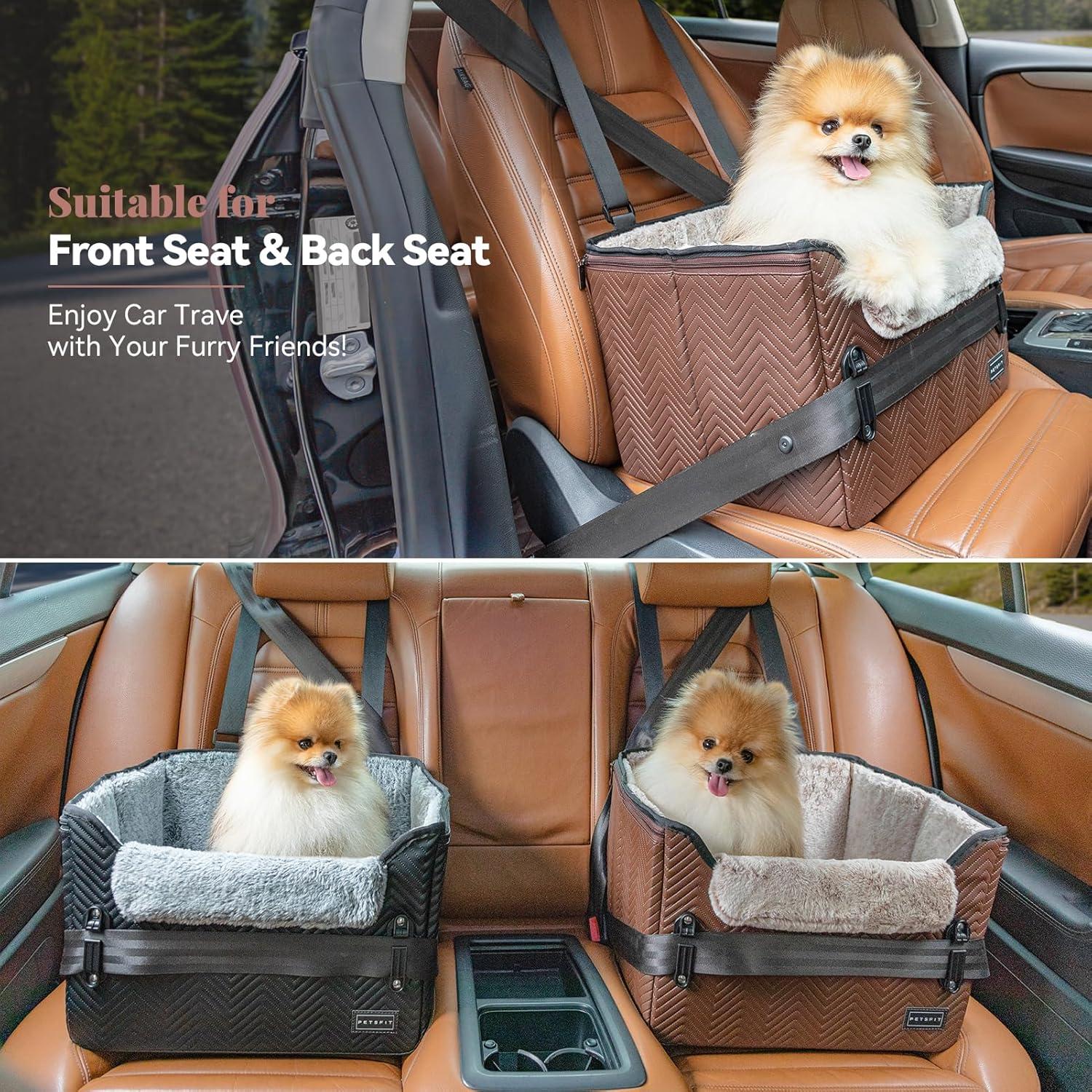 Asiento de Coche para Perros PETSFIT Marrón 40.6x33.0cm