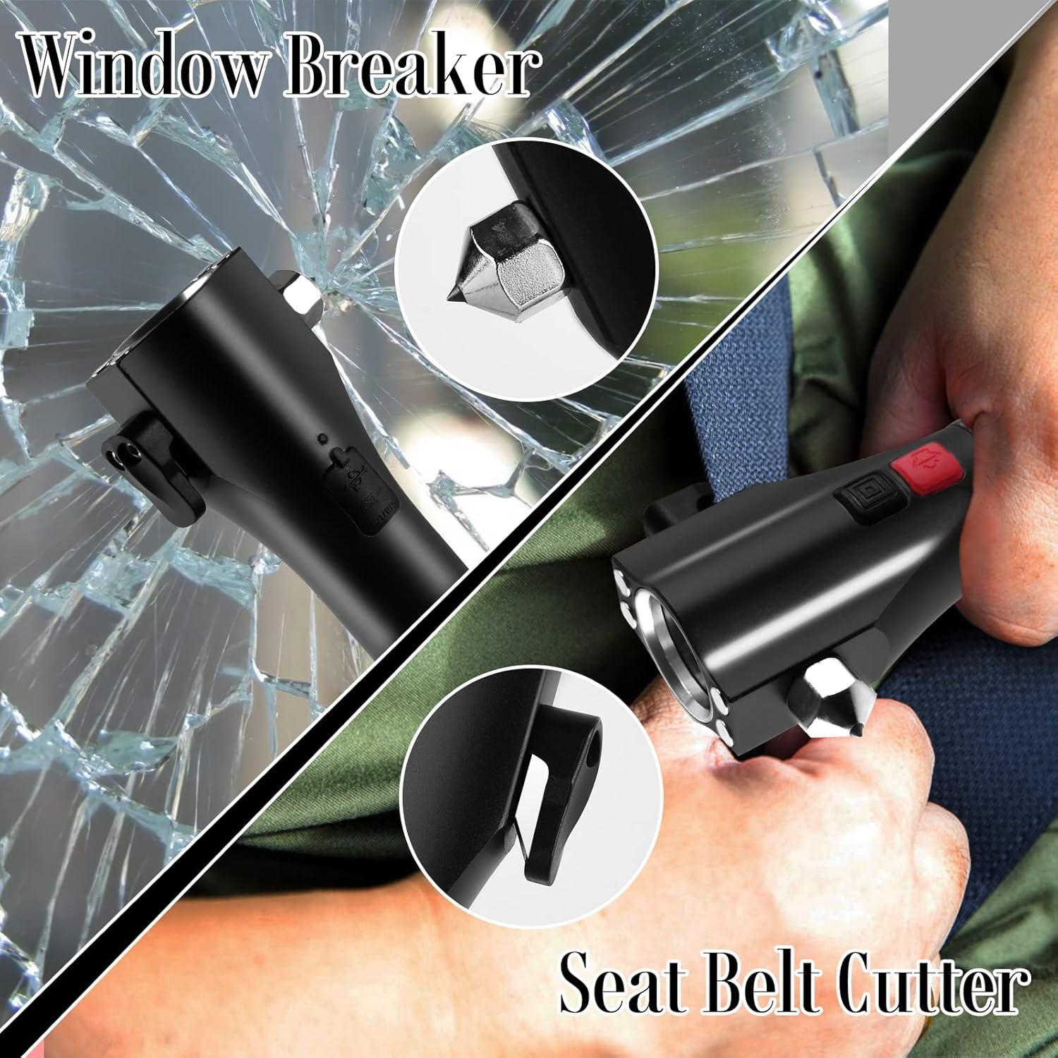 Martillo de Seguridad Unicumoo con Linterna LED y Cortador