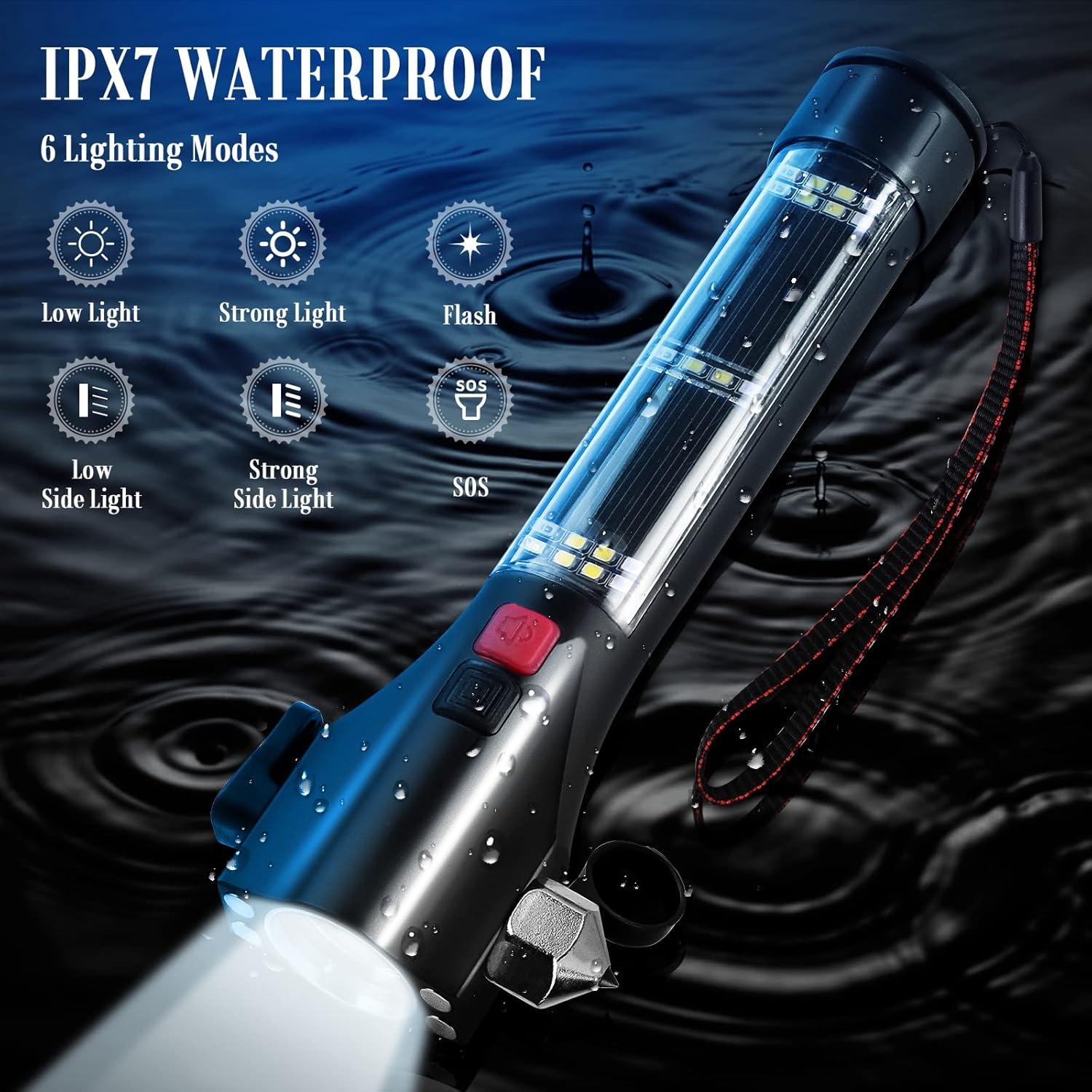 Martillo de Seguridad Unicumoo con Linterna LED y Cortador