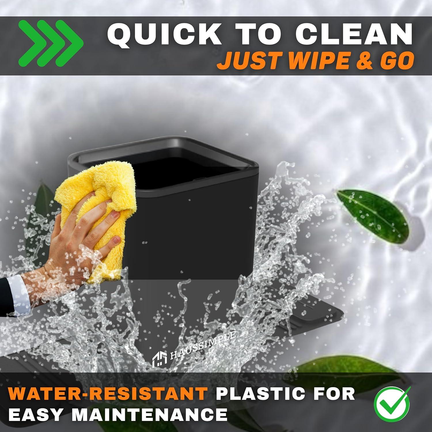 Basurero para Autos Haussimple Mediano Negro a Prueba de Fugas