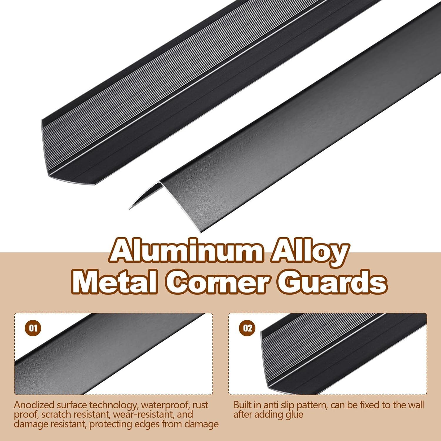 Protectores de Esquinas de Metal Therwen 30 Pcs 122 cm Negro