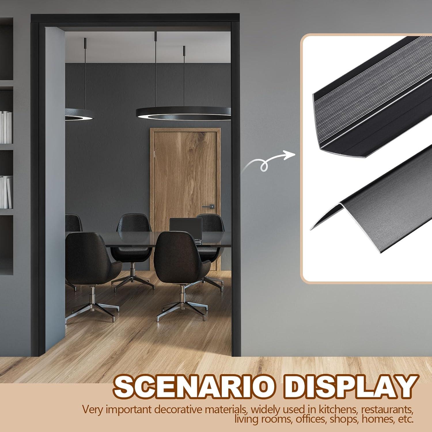 Protectores de Esquinas de Metal Therwen 30 Pcs 122 cm Negro