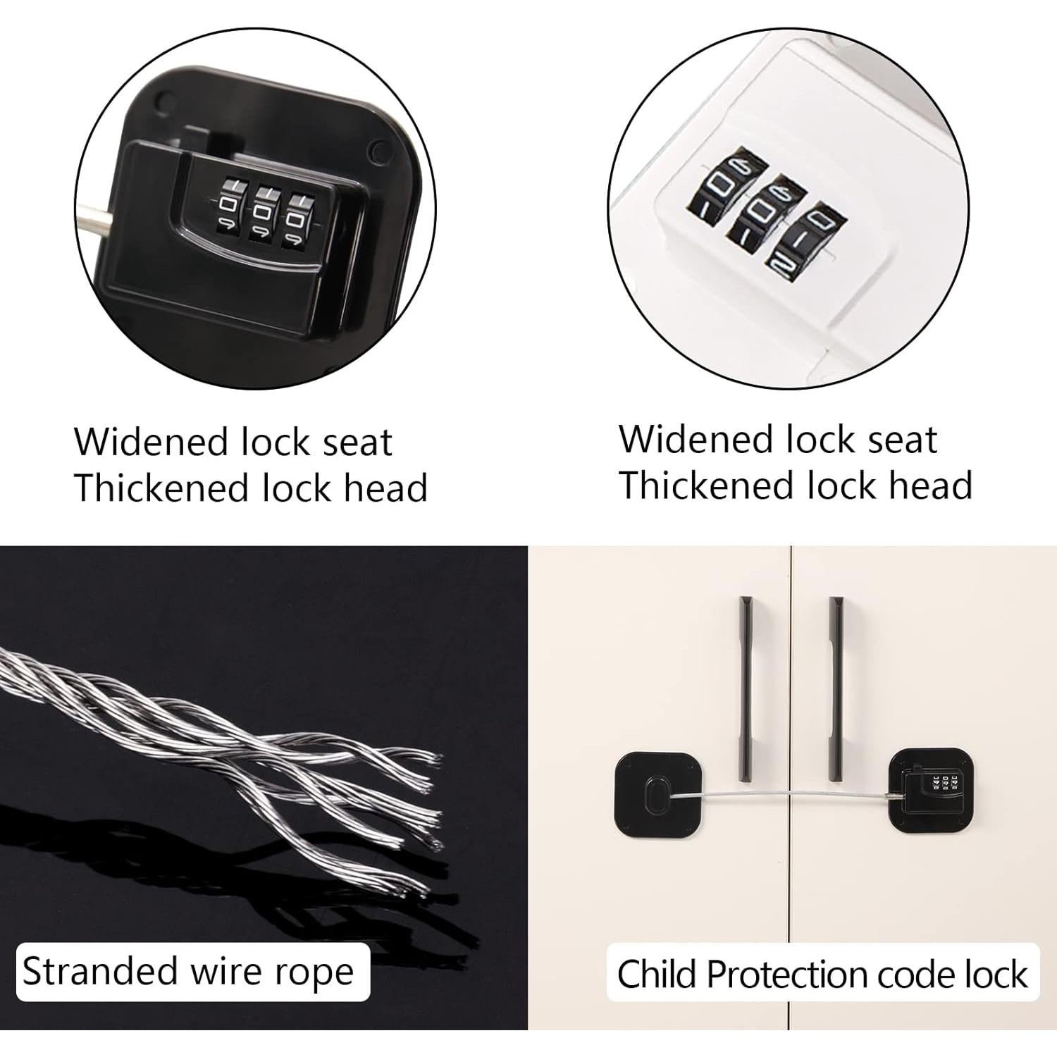 Cerradura de Refrigerador con Código YX1AQS-006 Negra 1PCS