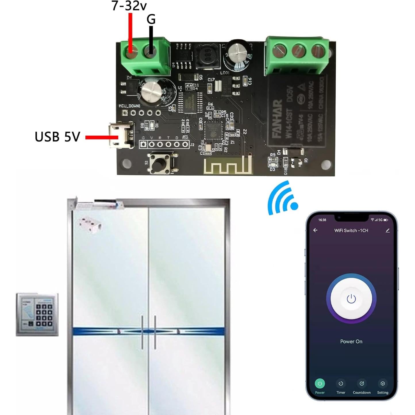Módulo Relé Interruptor Inteligente WiFi Jane Eyre 1CH