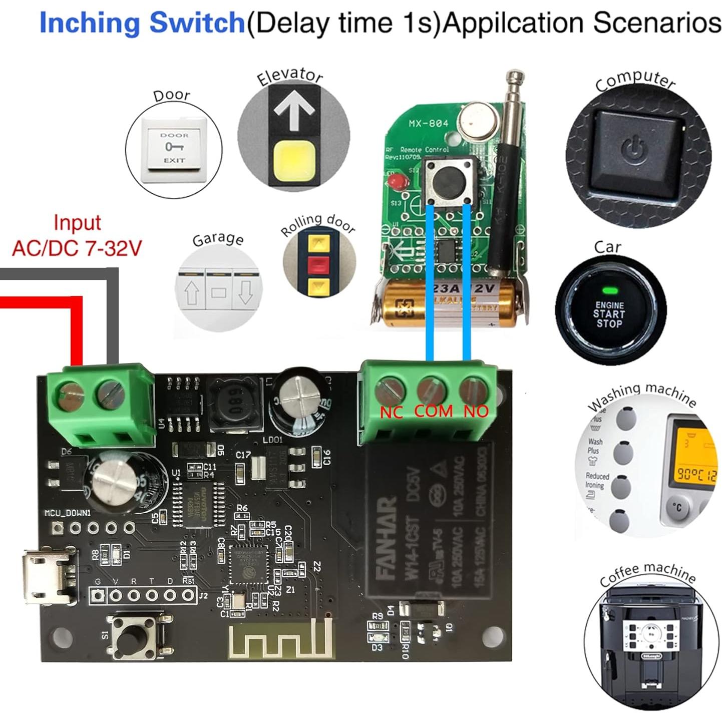 Módulo Relé Interruptor Inteligente WiFi Jane Eyre 1CH
