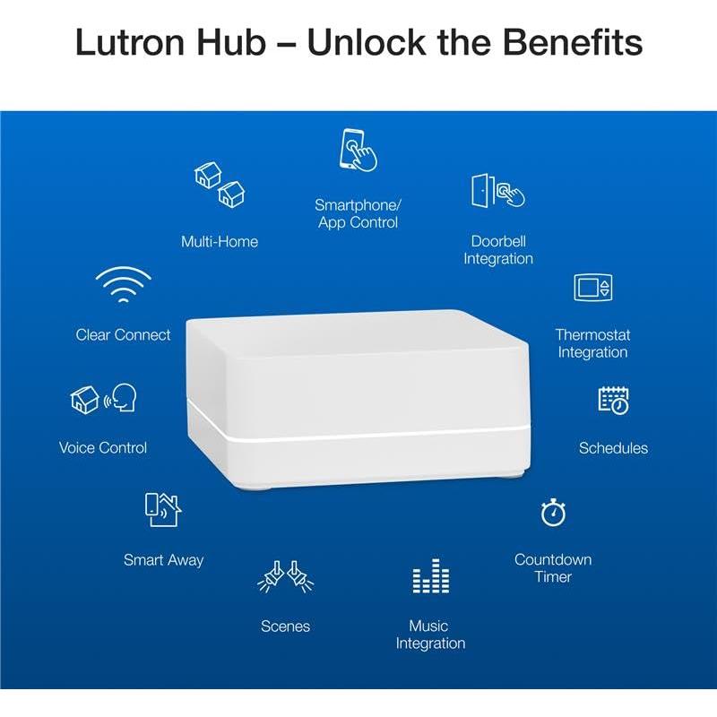 Kit Regulador Inteligente Lutron Caseta Original 150W con Hub