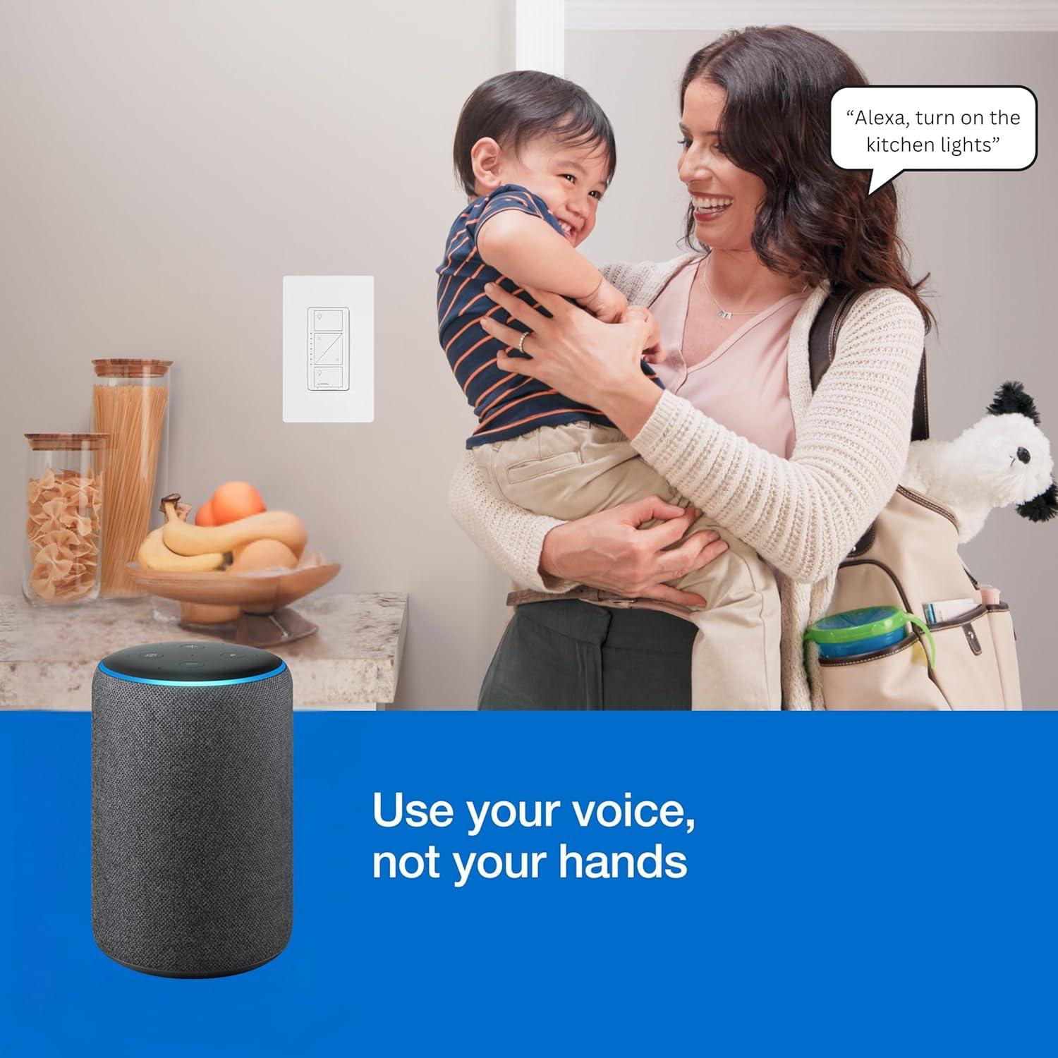 Kit Regulador Inteligente Lutron Caseta Original 150W con Hub