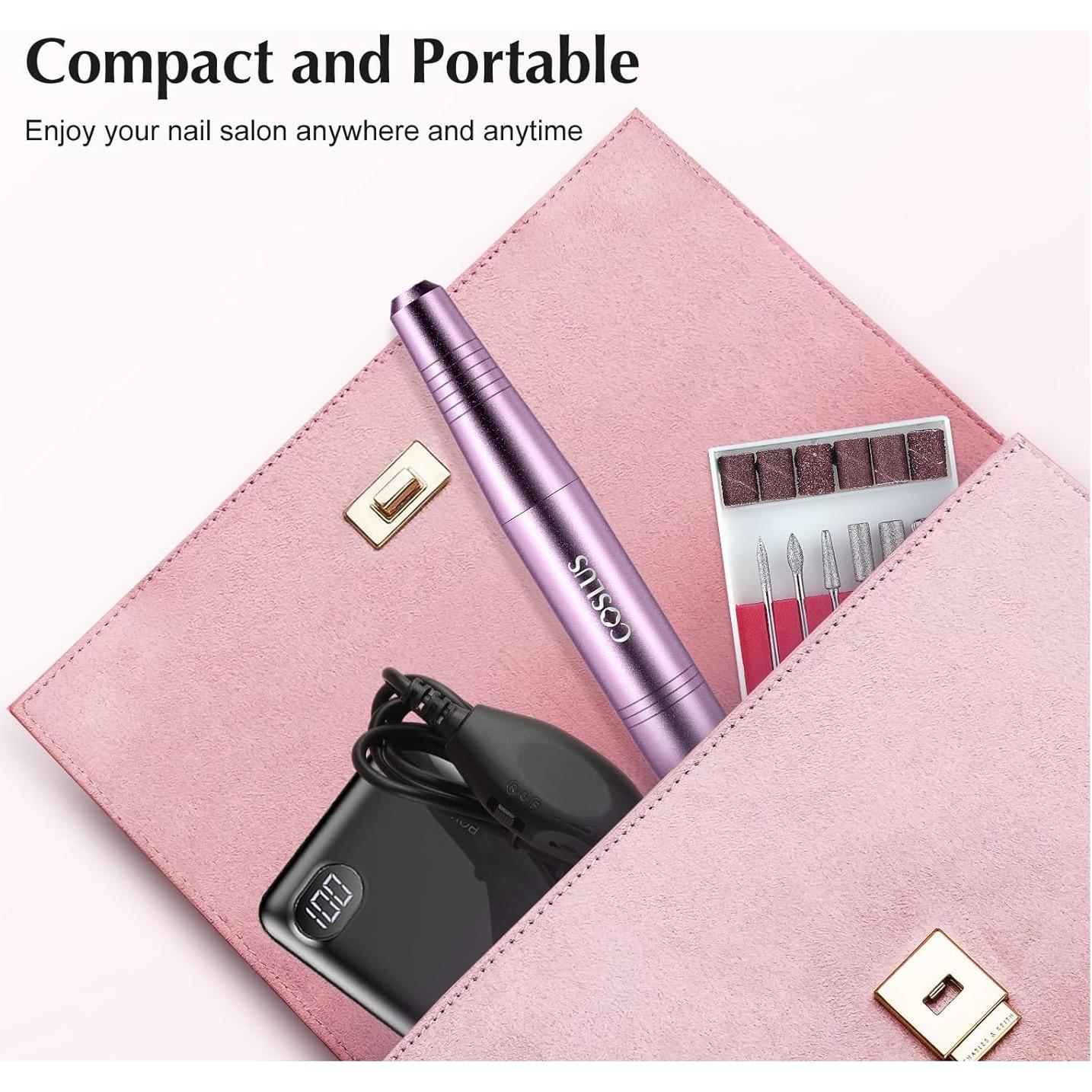 Taladro de Uñas Eléctrico COSLUS A07 Portátil con 6 Puntas