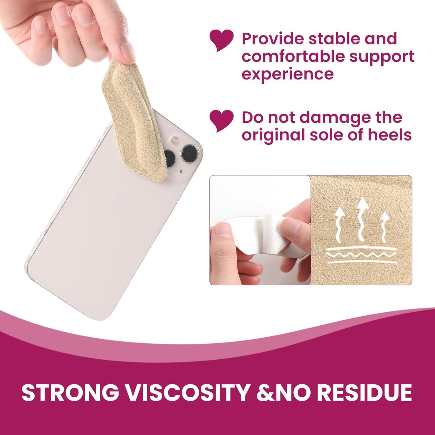 Almohadillas para Talones Bukihome - 4 Pares Beige Autoadhesivas