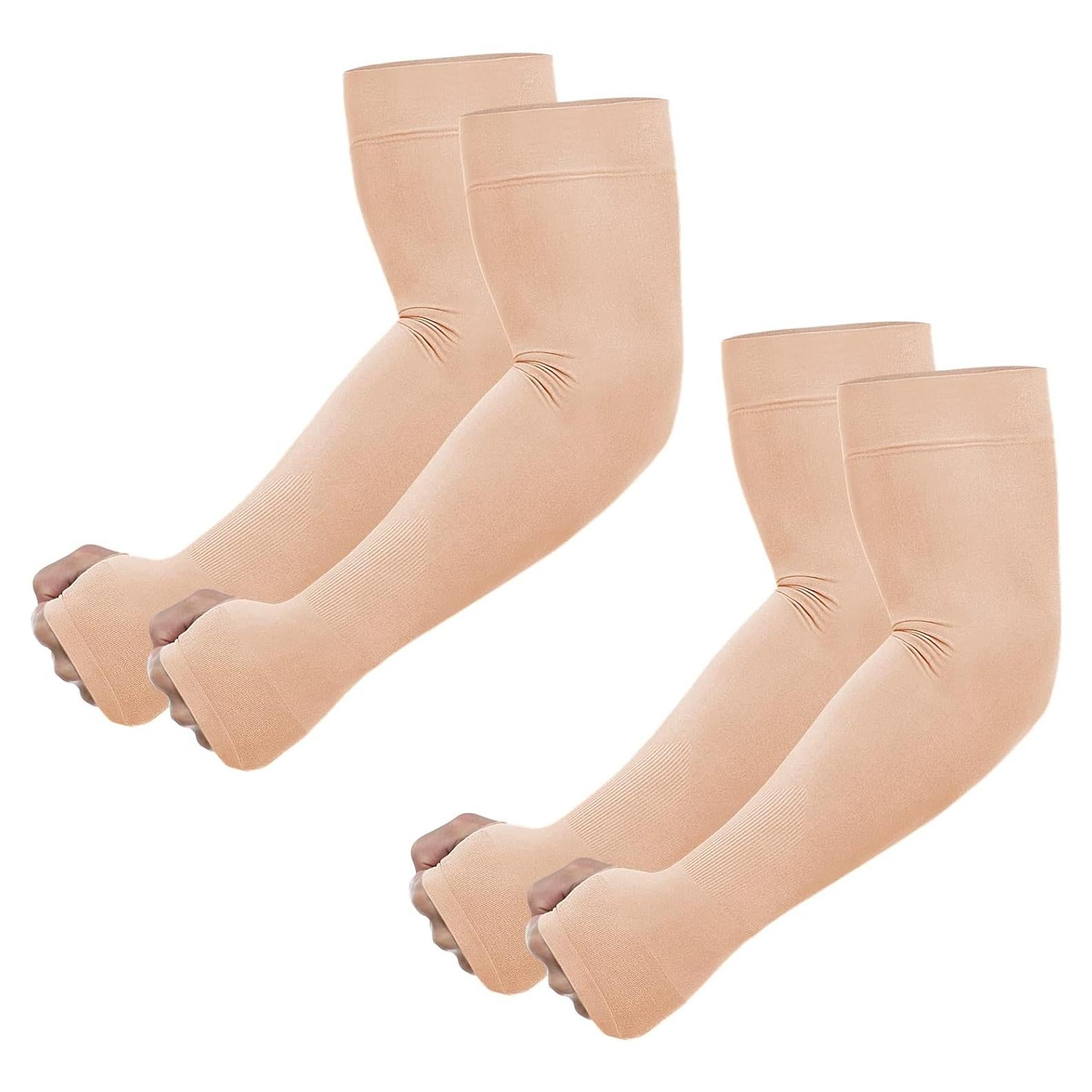 Mangas de Protección Solar UV Newbyinn 2 Pares Beige