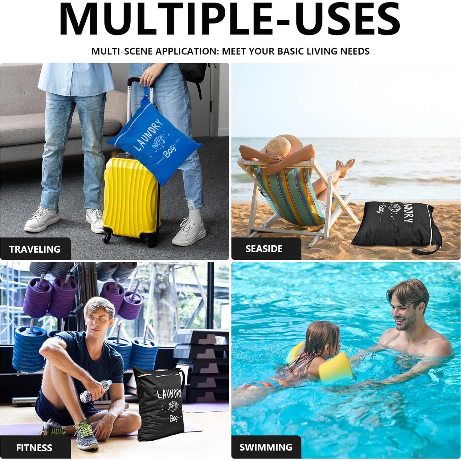 Bolsa de Lavandería Grande Sylfairy 2 Pcs Impermeable 38x48 cm