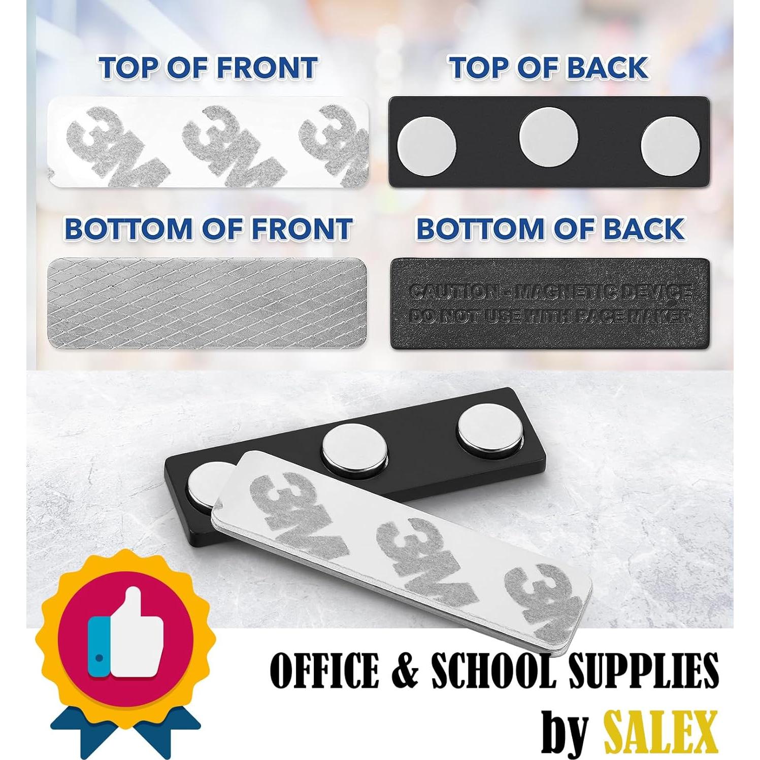 Soporte Magnético para Insignias SALEX - Paquete de 3 Unidades