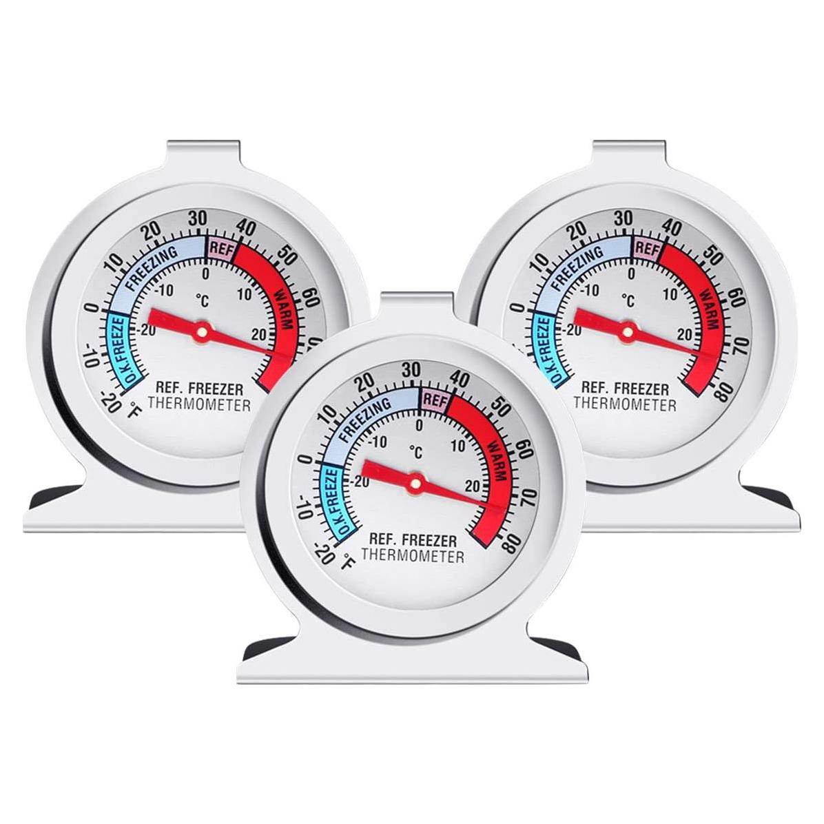 Termómetro de Refrigerador JOLLYSTYLE 3PCS Acero Inoxidable