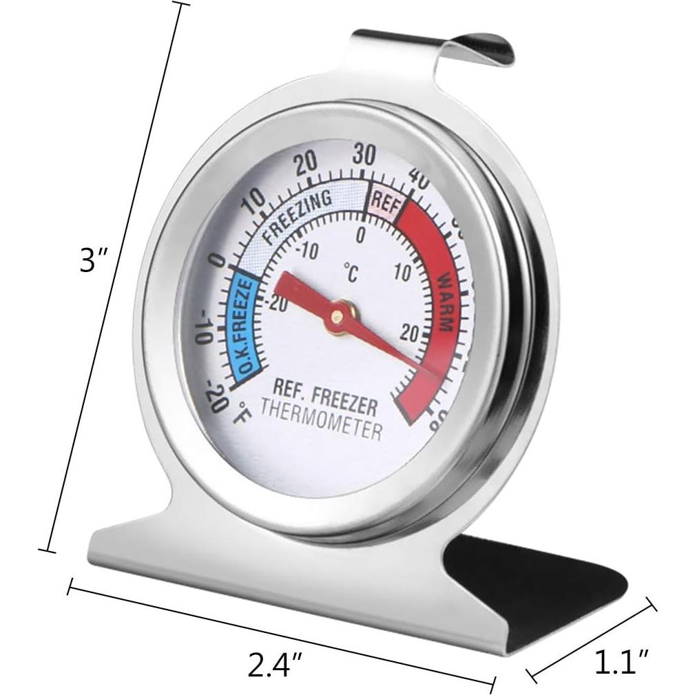 Termómetro de Refrigerador JOLLYSTYLE 3PCS Acero Inoxidable