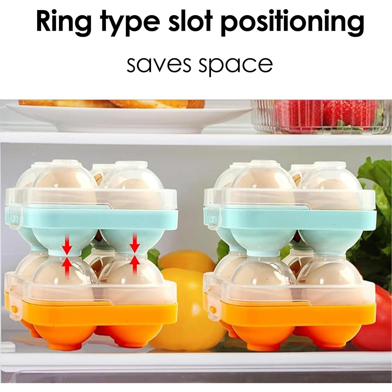 Contenedor de huevos portátil JANKOW 2 Pcs Naranja 10x10 cm