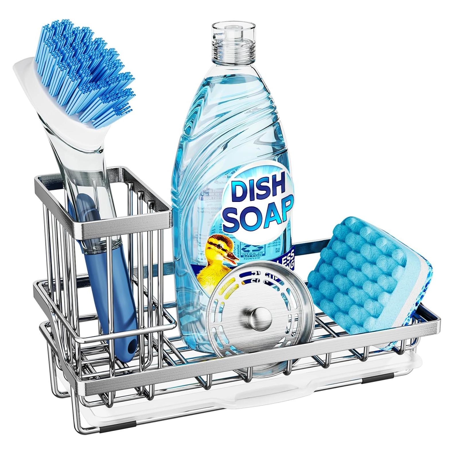 Caddy para Fregadero Consumest de Acero Inoxidable - Organizador con Bandeja de Goteo