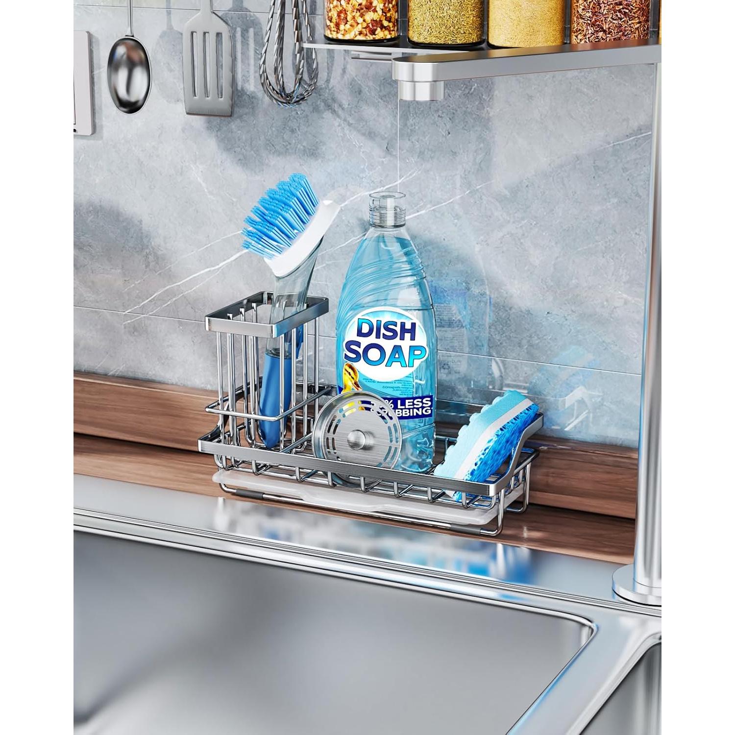 Caddy para Fregadero Consumest de Acero Inoxidable - Organizador con Bandeja de Goteo