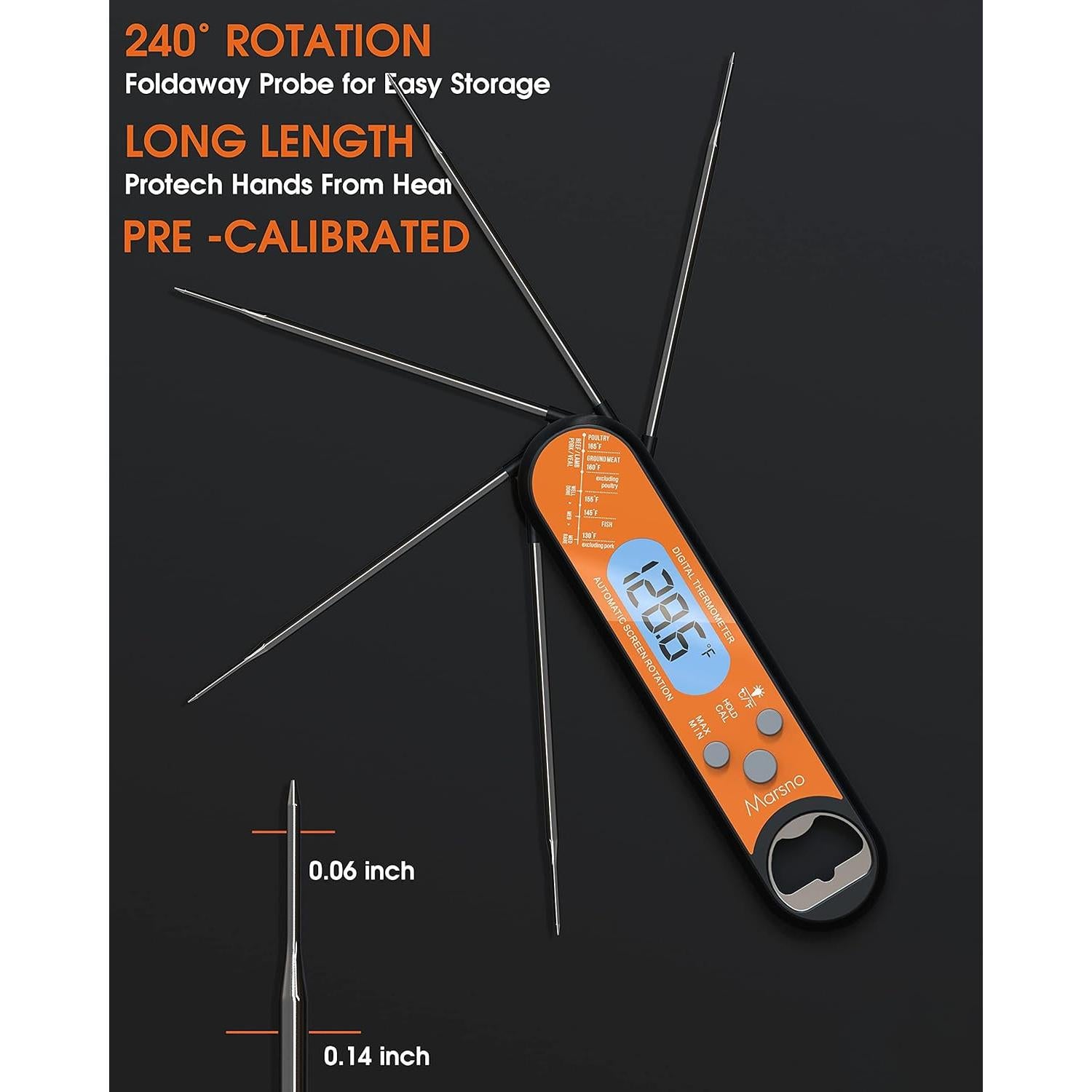 Termómetro Digital de Carne Marsno MDT-100 Rápido y Preciso