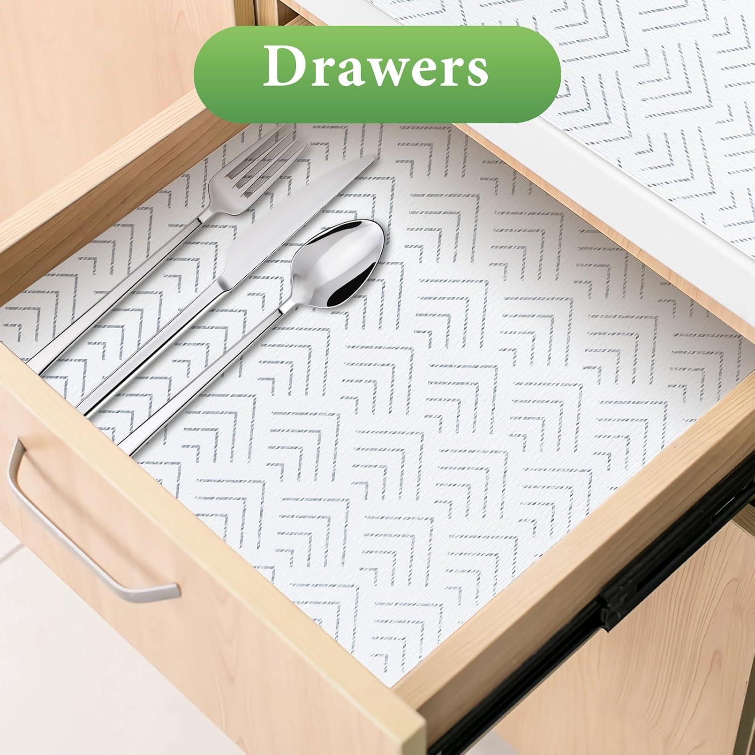 Forro de Estante Antideslizante Cismmy 43.9x600.5cm Plateado