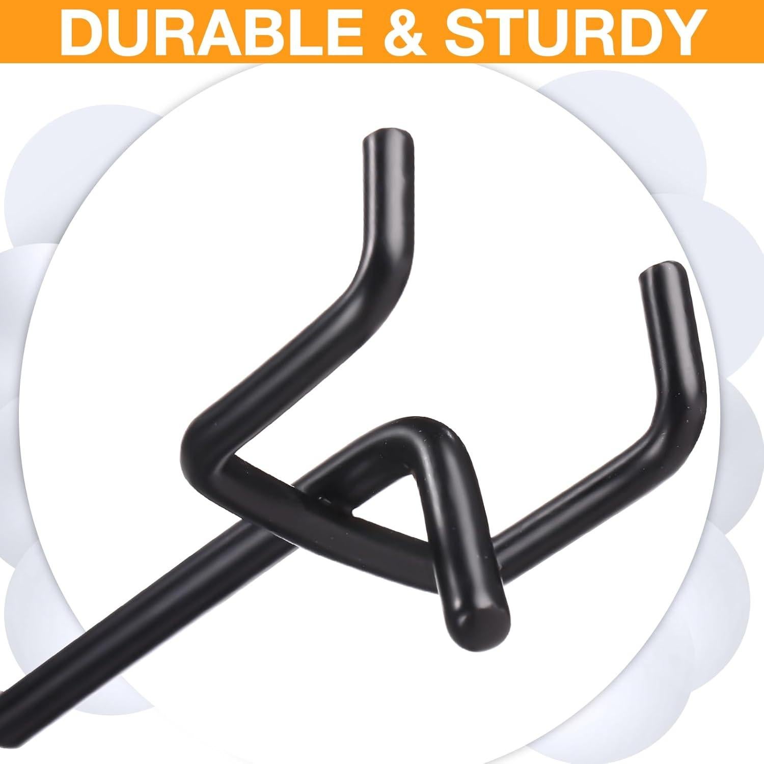 Ganchos para Tablero de Clavos Shimeyao 100 Pcs Acero Inoxidable 5.08 cm Negro