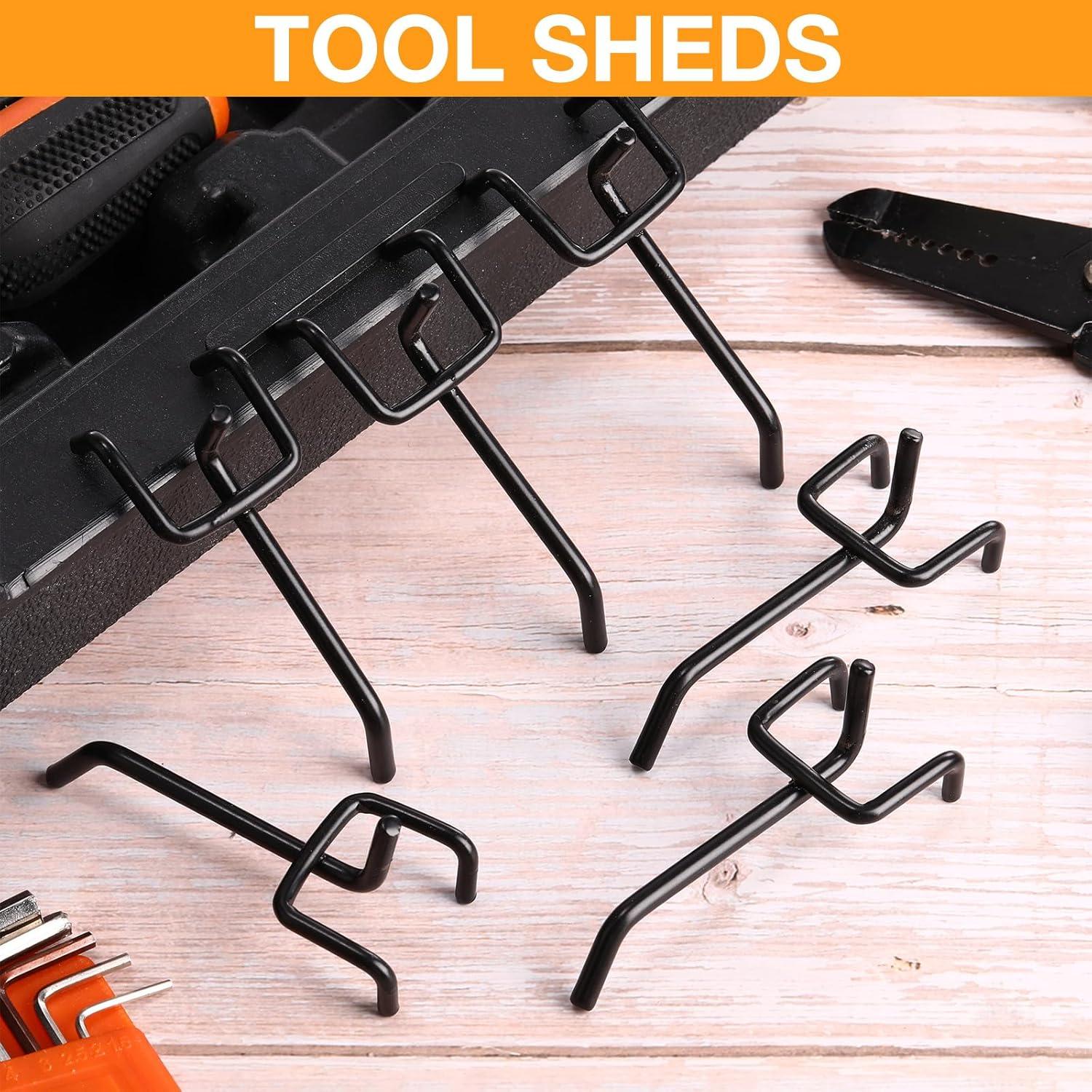 Ganchos para Tablero de Clavos Shimeyao 100 Pcs Acero Inoxidable 5.08 cm Negro