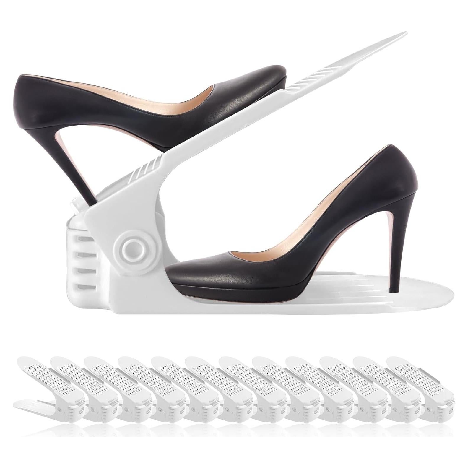 Organizador de Zapatos NVGSN 12 Paquete Doble Capa Blanco