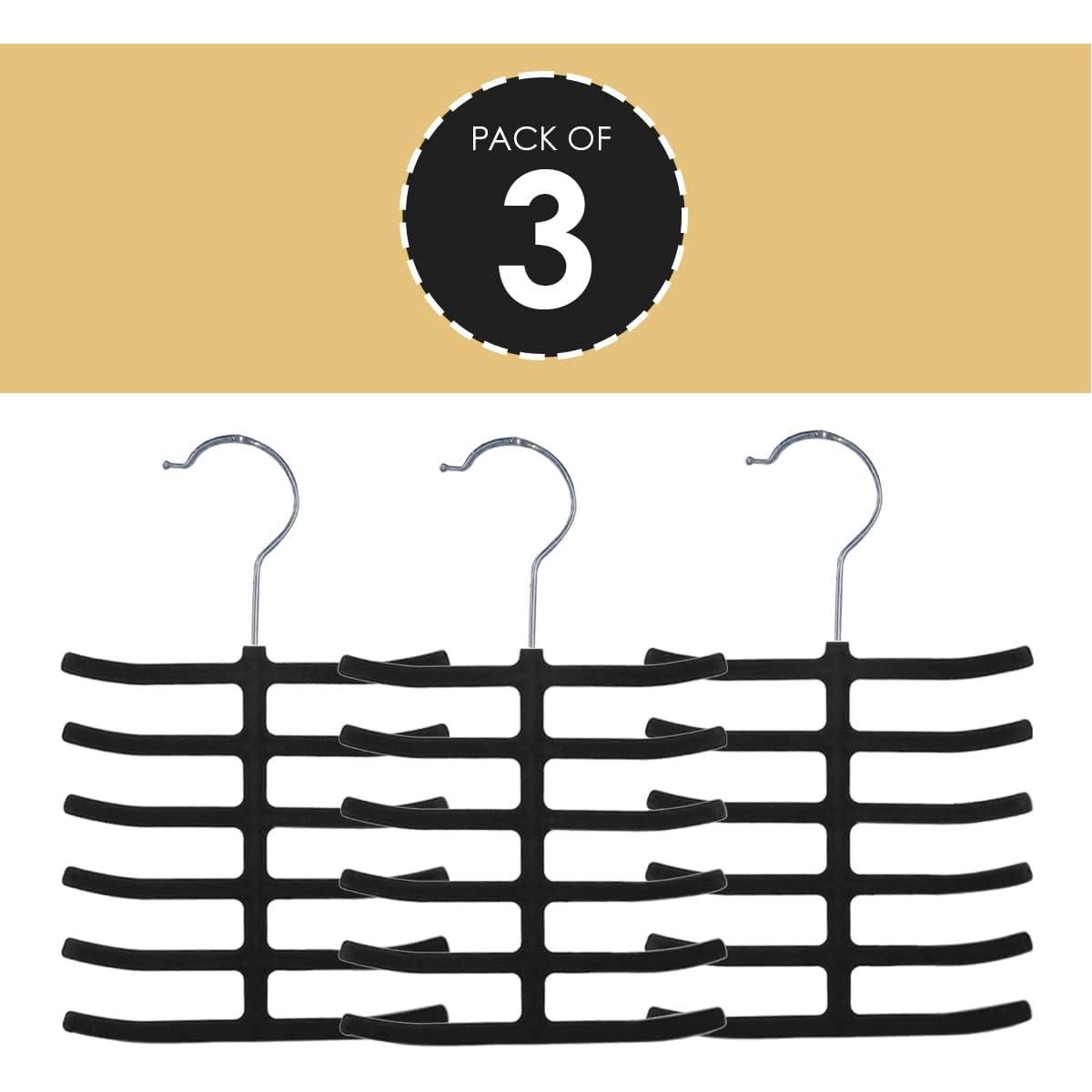 Organizador de Corbatas Home Basics - Paquete de 3, Antideslizante