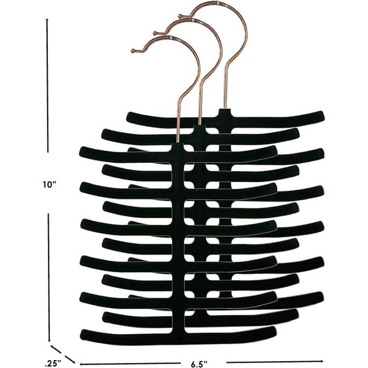 Organizador de Corbatas Home Basics - Paquete de 3, Antideslizante