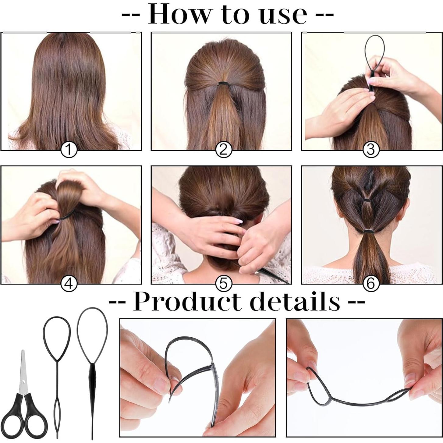 BESARME 1000 Bandas de Goma Negras y Herramientas de Estilo