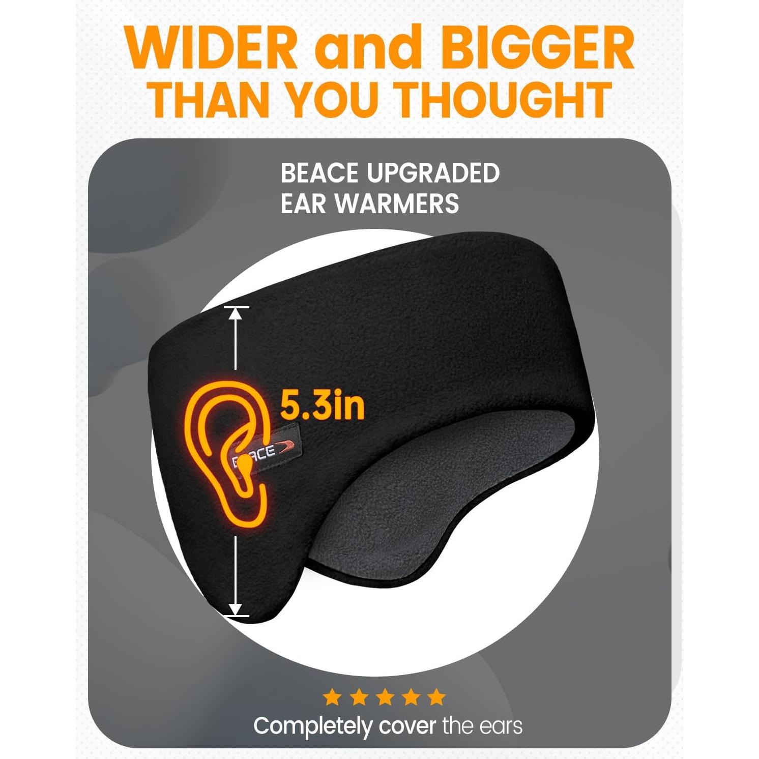 Banda para la cabeza BEACE de forro polar unisex 25.4x13.5cm