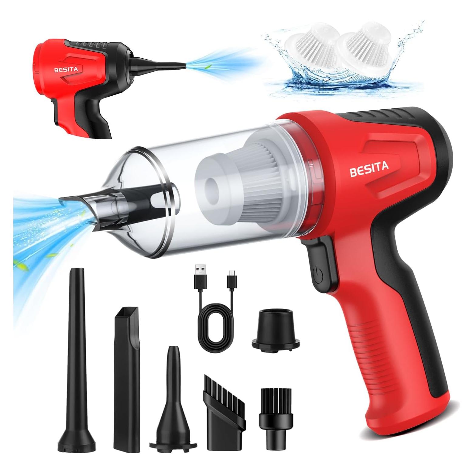 Aspiradora de Coche Portátil BESITA 12000Pa Sin Cable