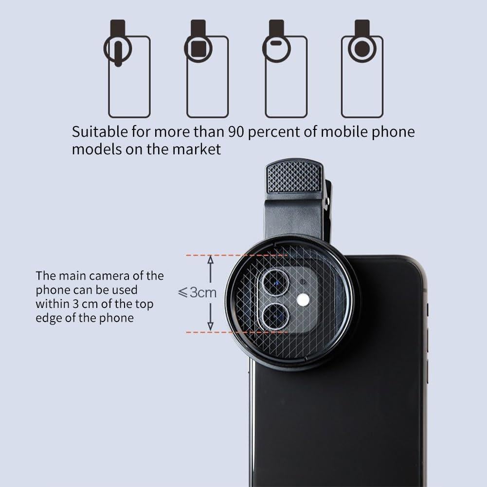 Lente de Cámara 3 en 1 EMVANV para Teléfono 52mm - Macro, CPL, Estrella