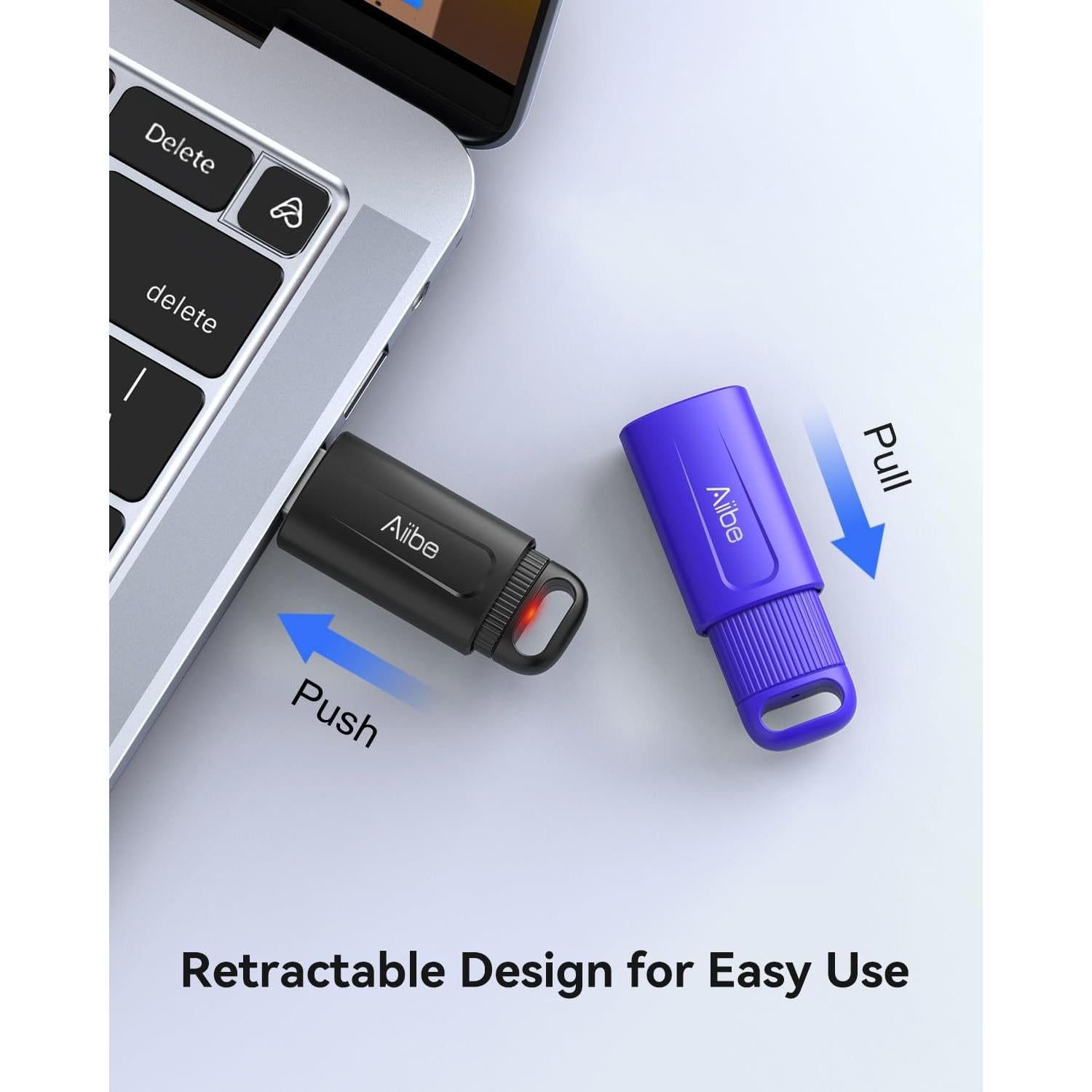 Paquete de 5 Unidades Flash USB Aiibe 32GB Colorido